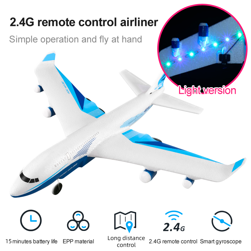 G2 Waterproof 2CH 2.4GHz Aircraft Model Toy RC Plane Remote Control Airplane