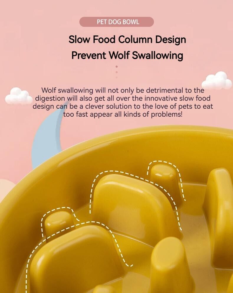 Slow Down Eating NonSlip Feeder Pet Choke Bowl Large Bowl For Medium Large Dog