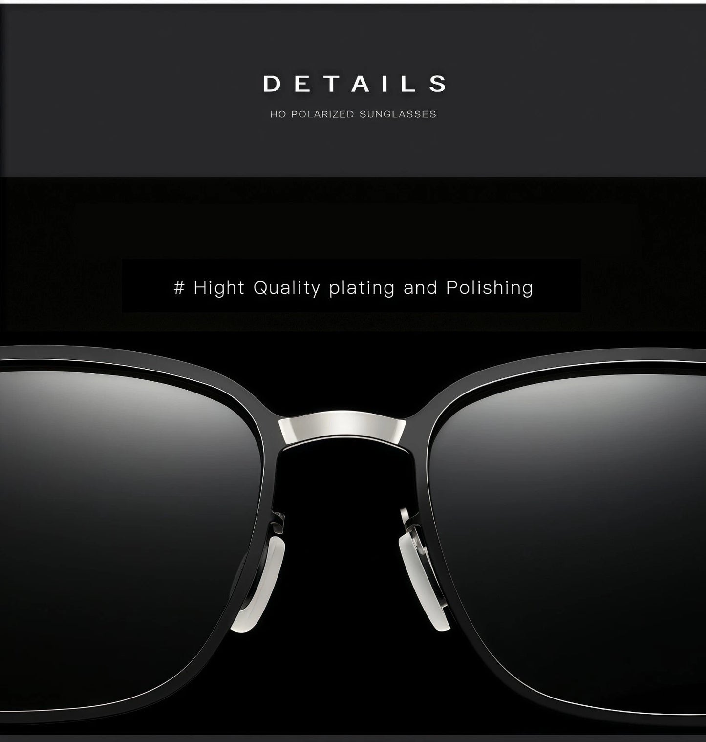 Men's Anti-Glare Square Driving Outdoor Travel Daily UV400 Polarized Sunglasses # 0864