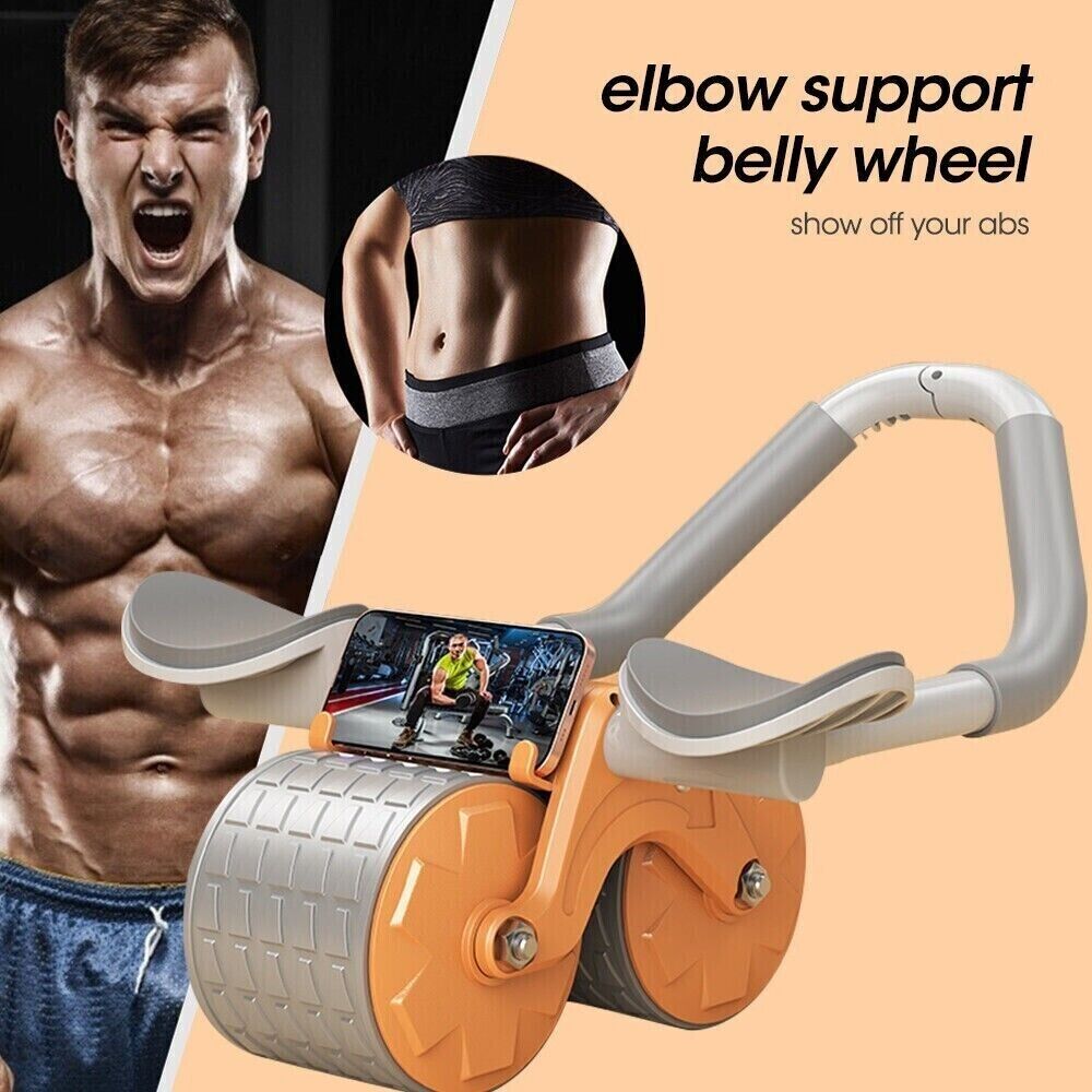 Automatic Rebound Wheel Roller Abdominal Ab Fitness Training Anti Slip Equipment