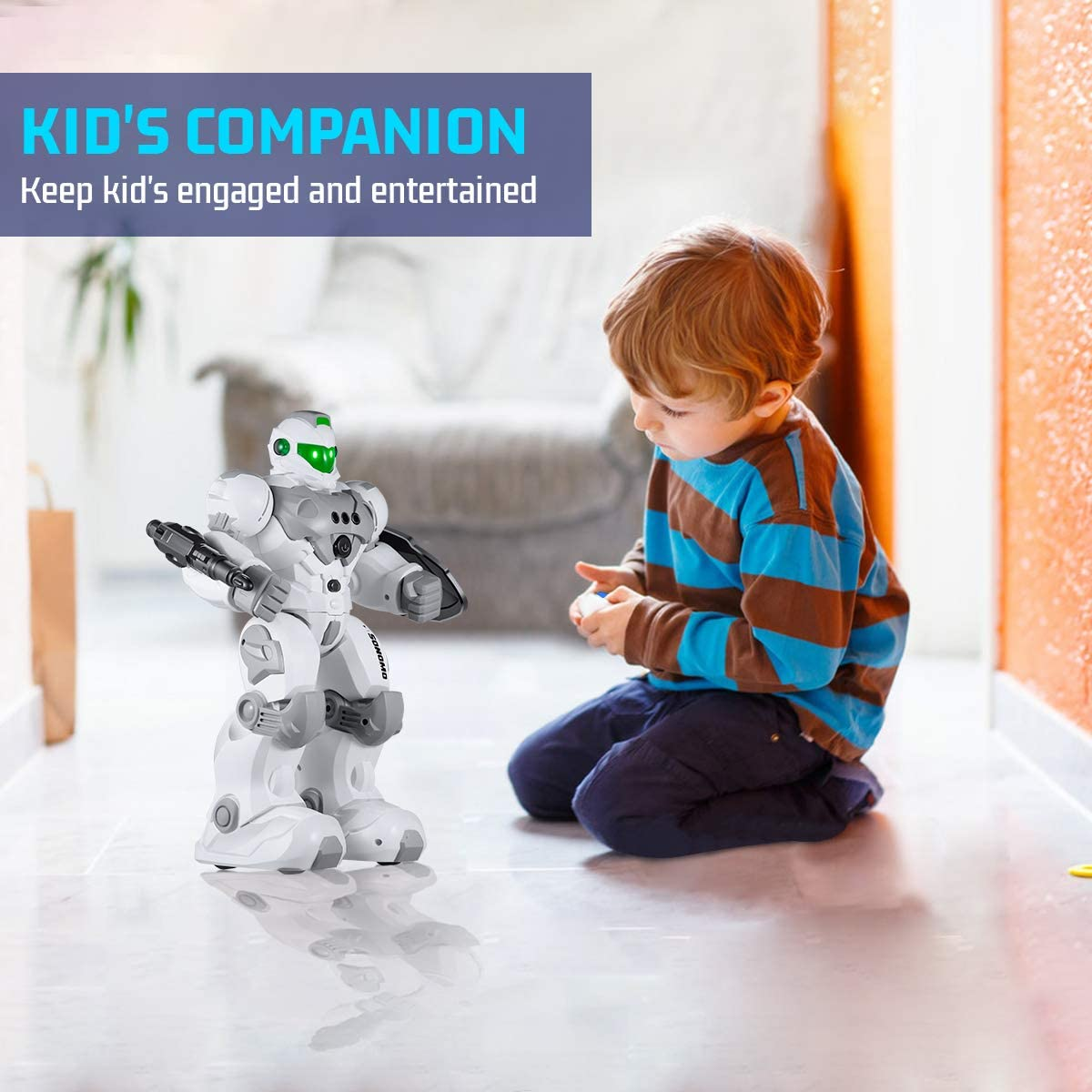 Kids Toy Gift Subotech 2.4GHz Remote Control Guardian Intelligent Gesture Robot