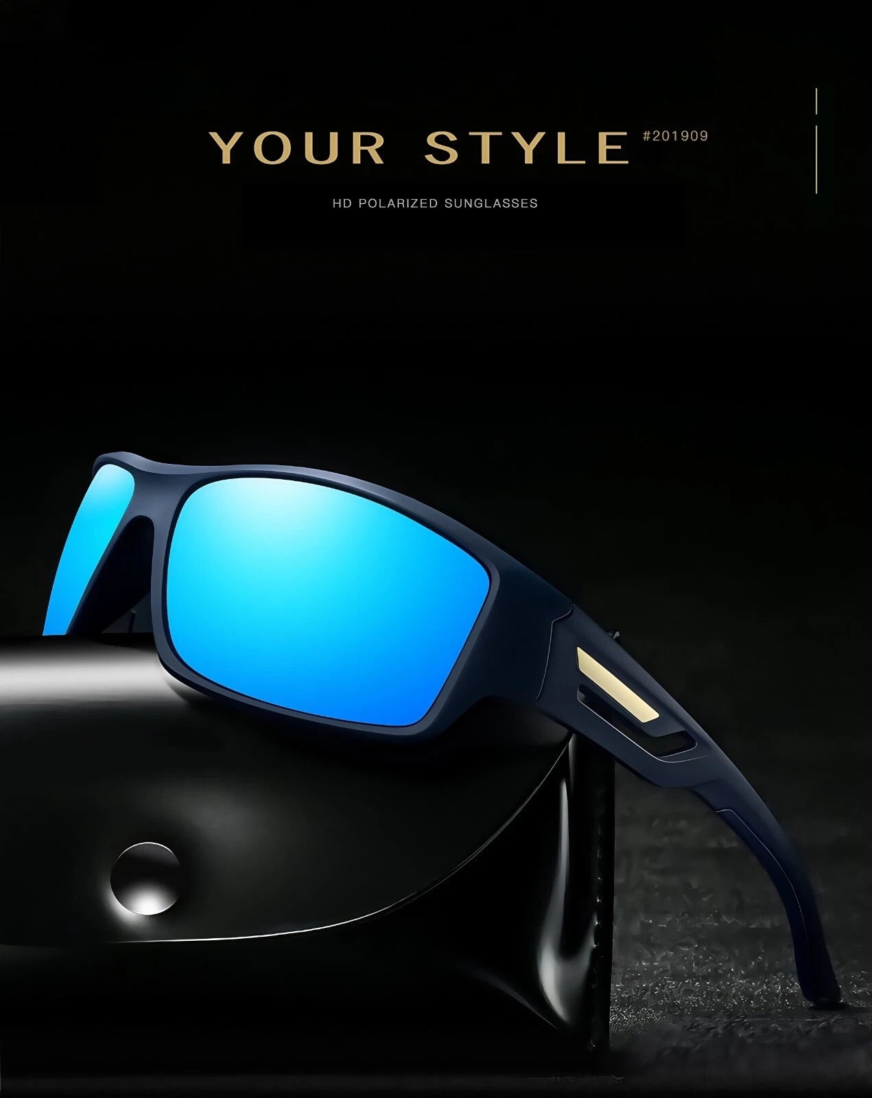 Men Polarized Sports Sunglasses Lightweight Wrap Around Shades Driving Cycling # 201909