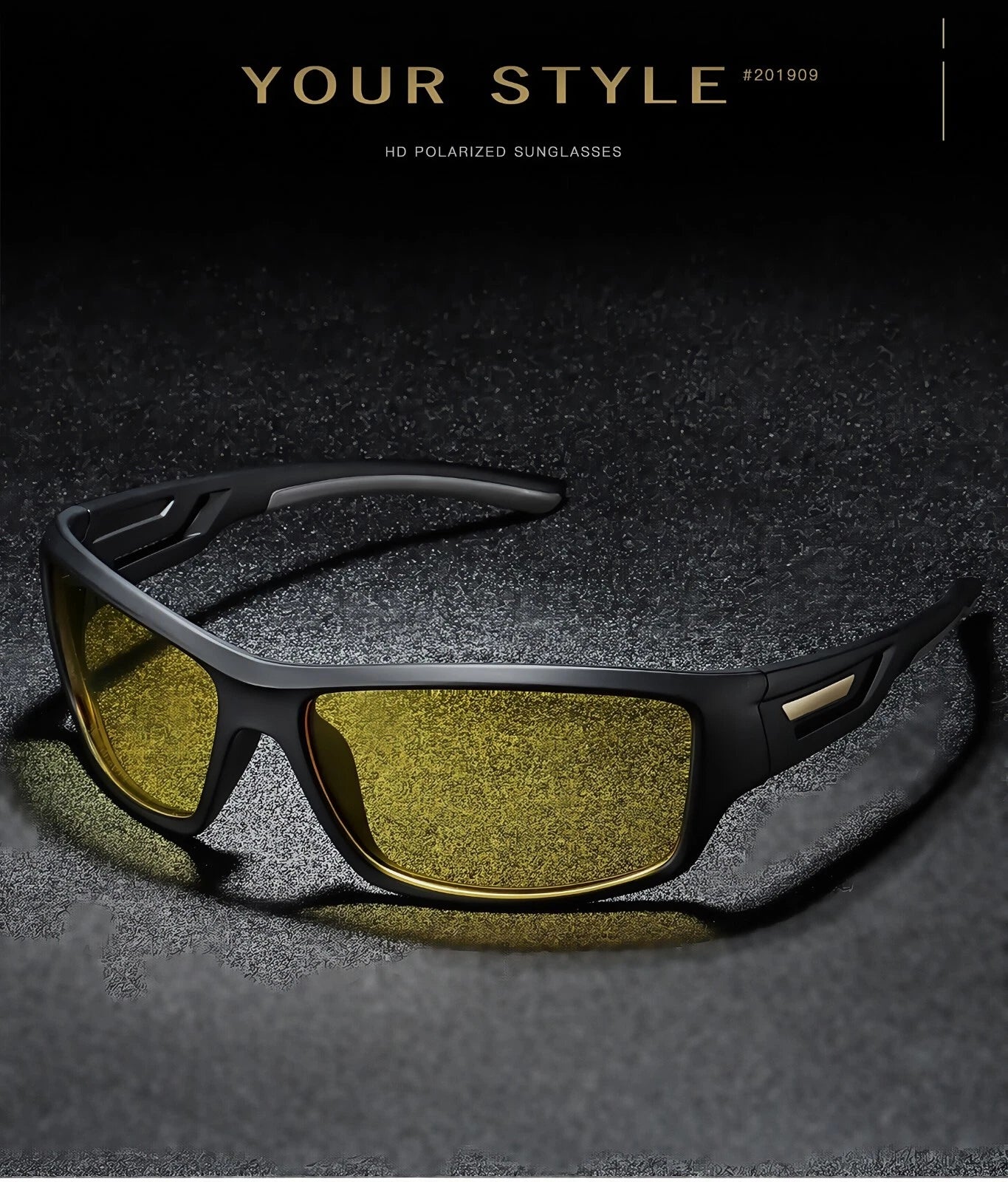 Men Polarized Sports Sunglasses Lightweight Wrap Around Shades Driving Cycling # 201909