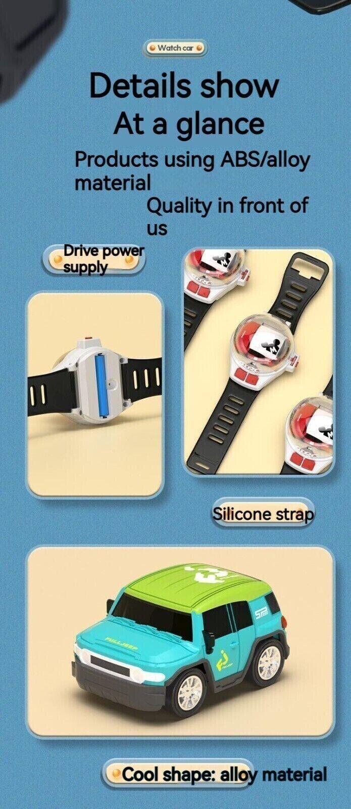Watch RC Electric Toy Mini Remote Control Car Accompany Children Kids Gifts