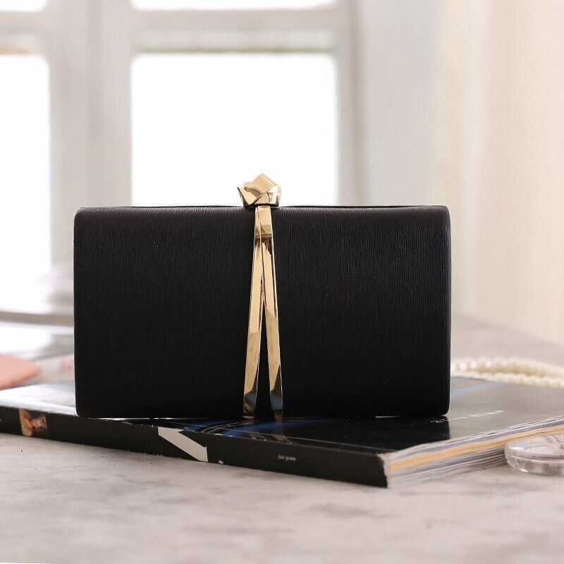 Elegant Ladies Woman Hard Square Shell Wedding Clutch Evening Bag Party Bag