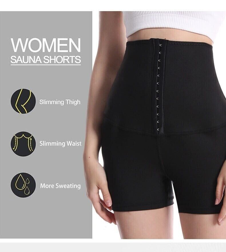 Women Waist Trainer Sauna Sweat Pants Hot Body Shaper Leggings Tummy Slimming