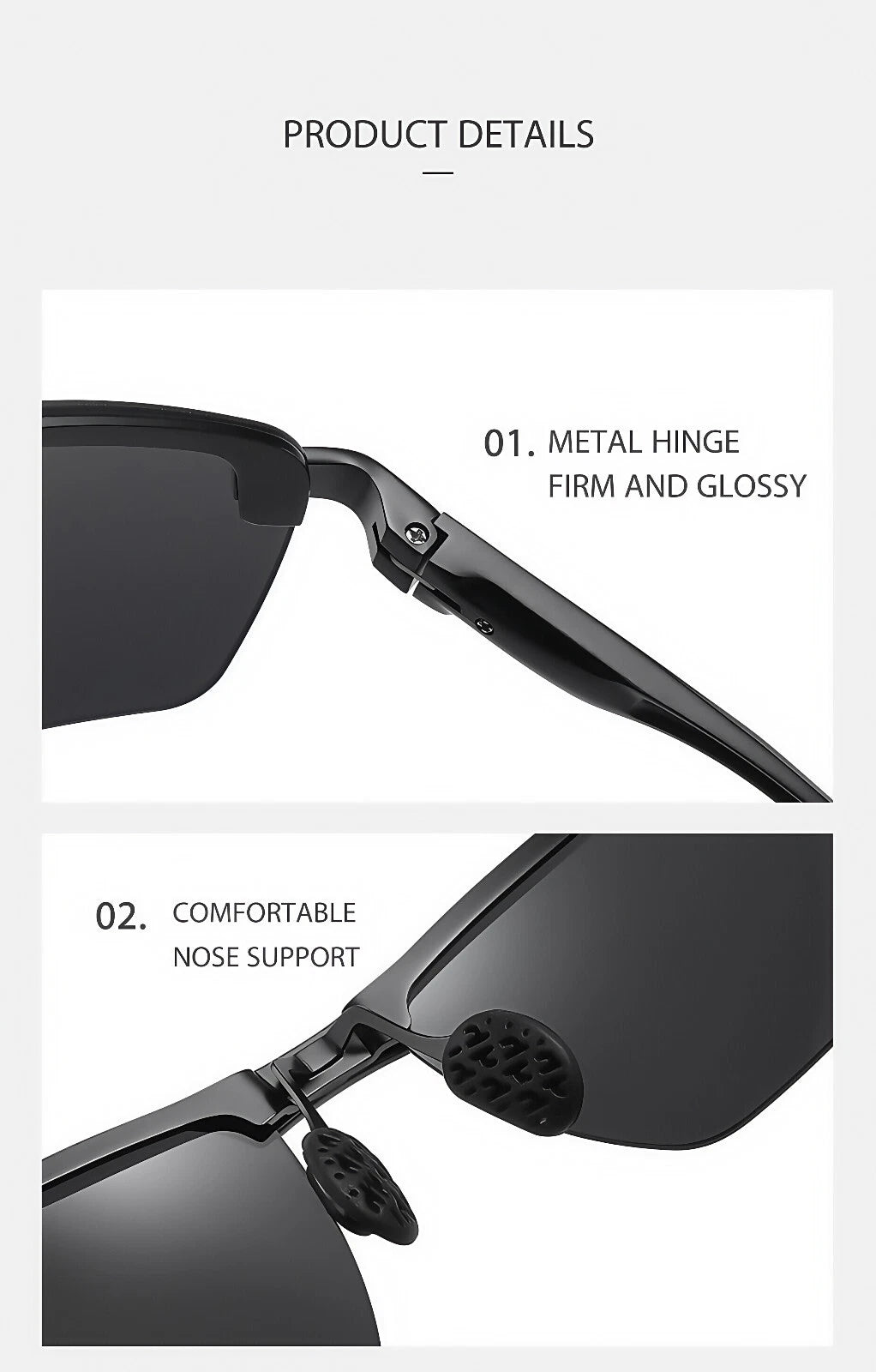 Men Sport Driving Fishing Cycling Polarized Anti Glare UV400 Rimless Sunglasses #3391