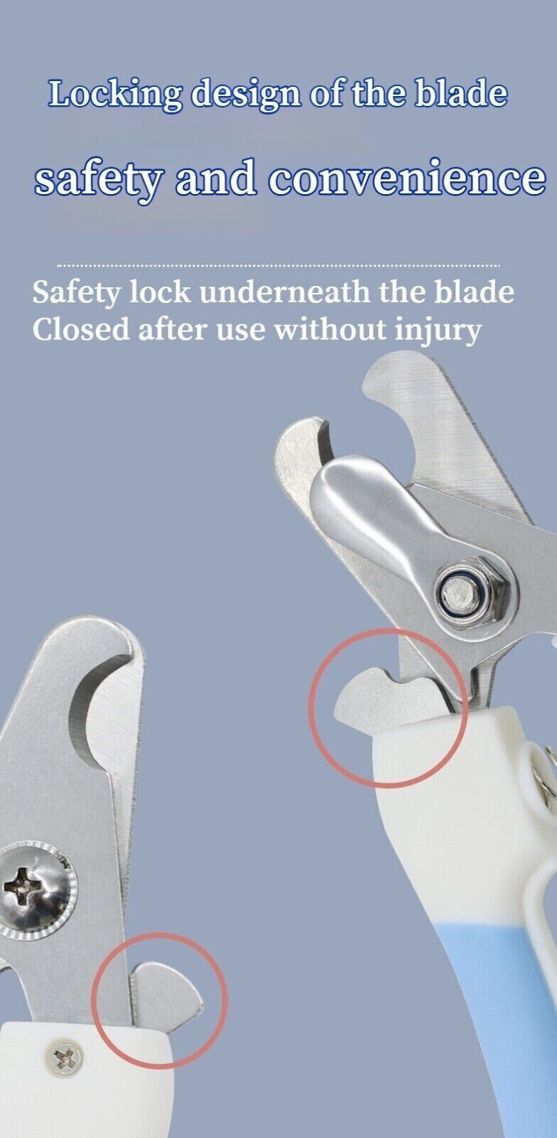 Pet Nail Clippers Dog Cat Nail Toe Claw CutterTrimmer Scissors Tool 2 Size
