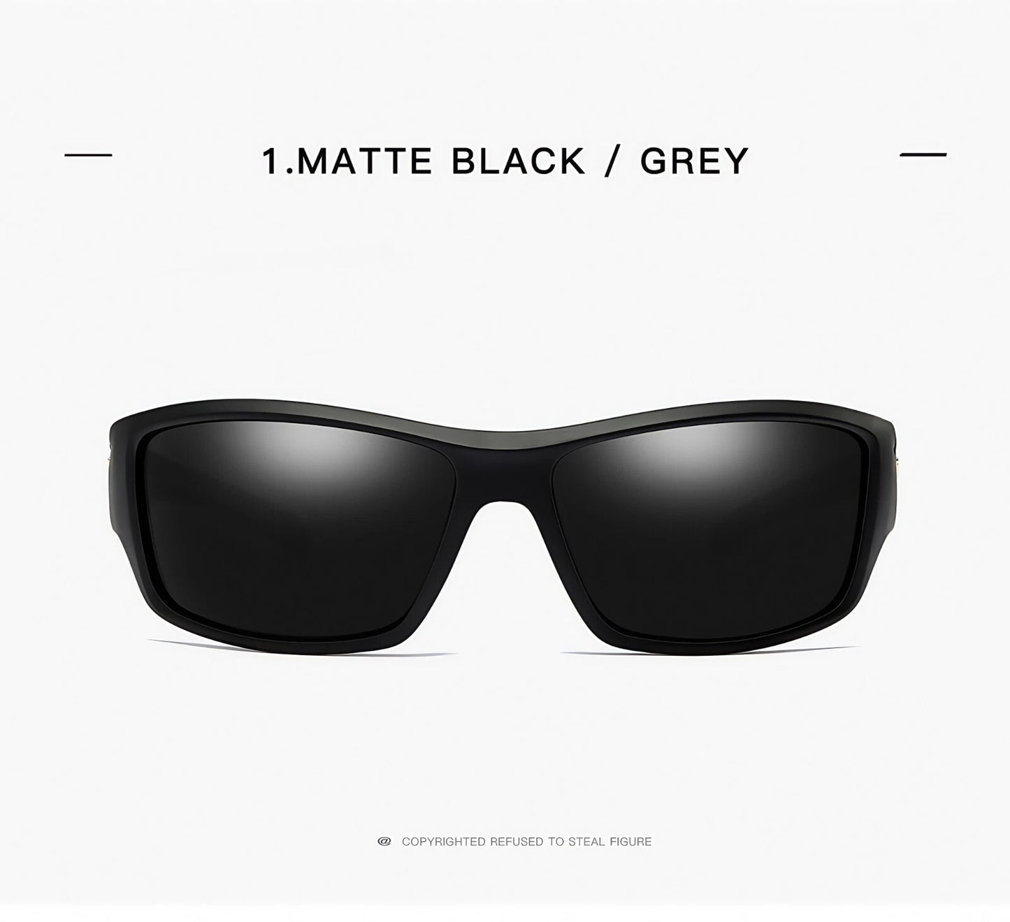Men Polarized Sports Sunglasses Lightweight Wrap Around Shades Driving Cycling # 201909