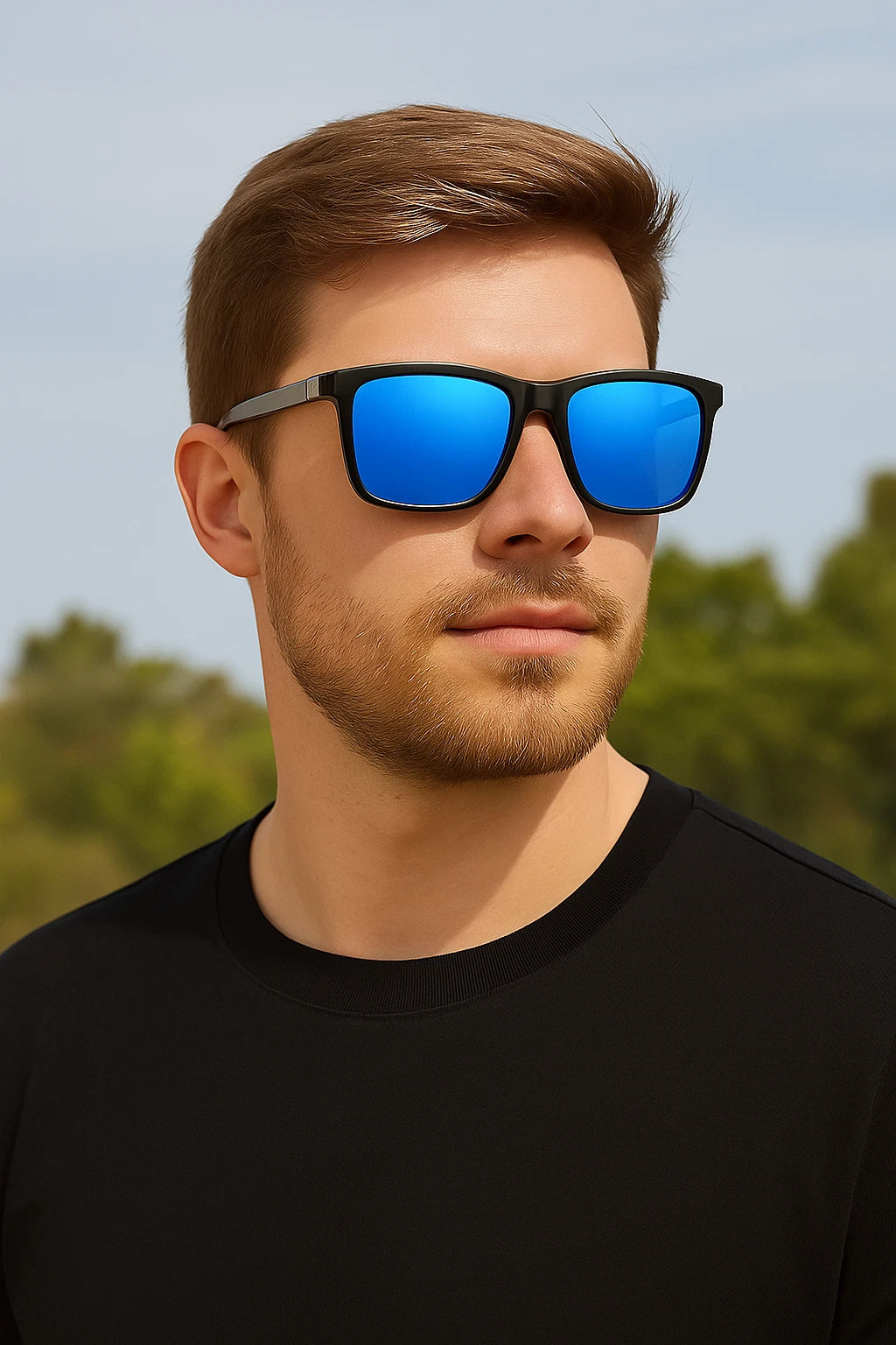 Men Stylish Polarized Sunglasses UV400 Anti-Glare Driving Finshing Sport Travel # 0733