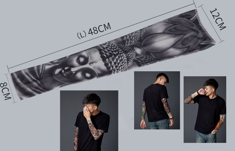 Sunscreen Tatto Arm Stretch Sleeves UV Sun Protect Covers Outdoor Sports Cooling