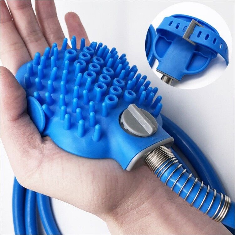 Adjustable Pet Bathing Tool Silicone Bath Brush Spraying Water Massage Hair