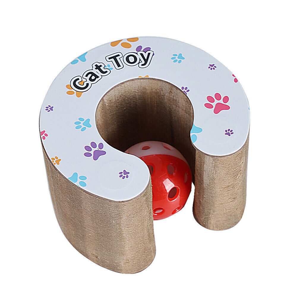 Honeycomb Paper Accordion Turntable Scratch Board Cat Toy Pet Vocal Bell Ball