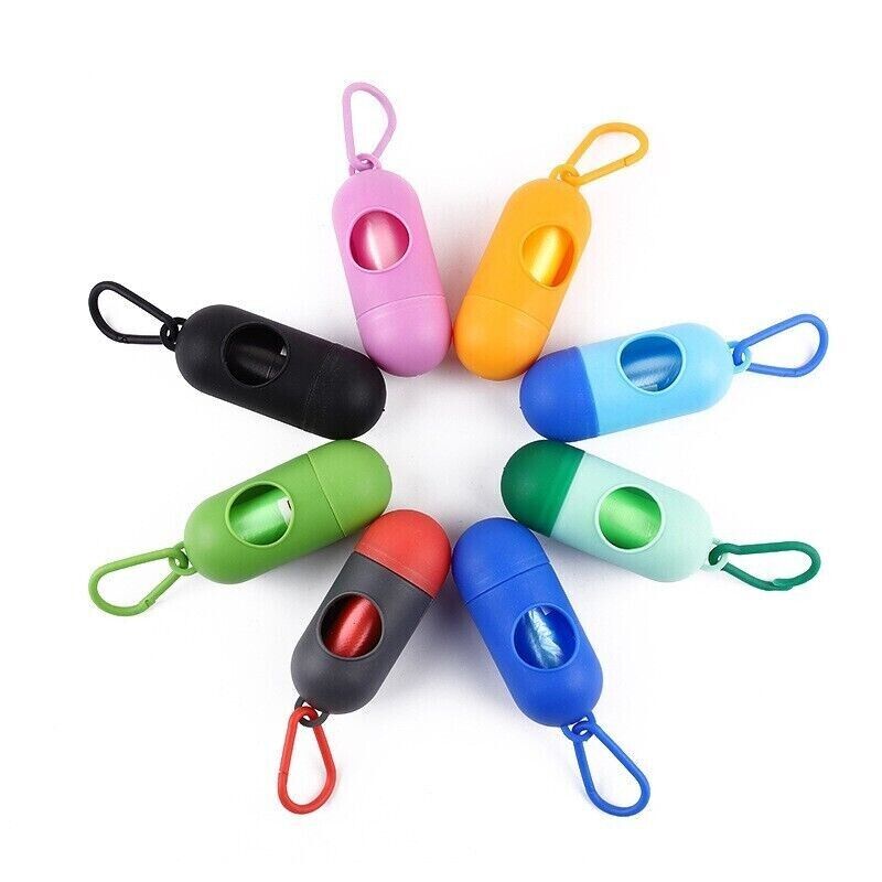 Pet Poop Bag Dispenser Waste Disposable Clean Poo Holder Pick-Up Puppy Garbage