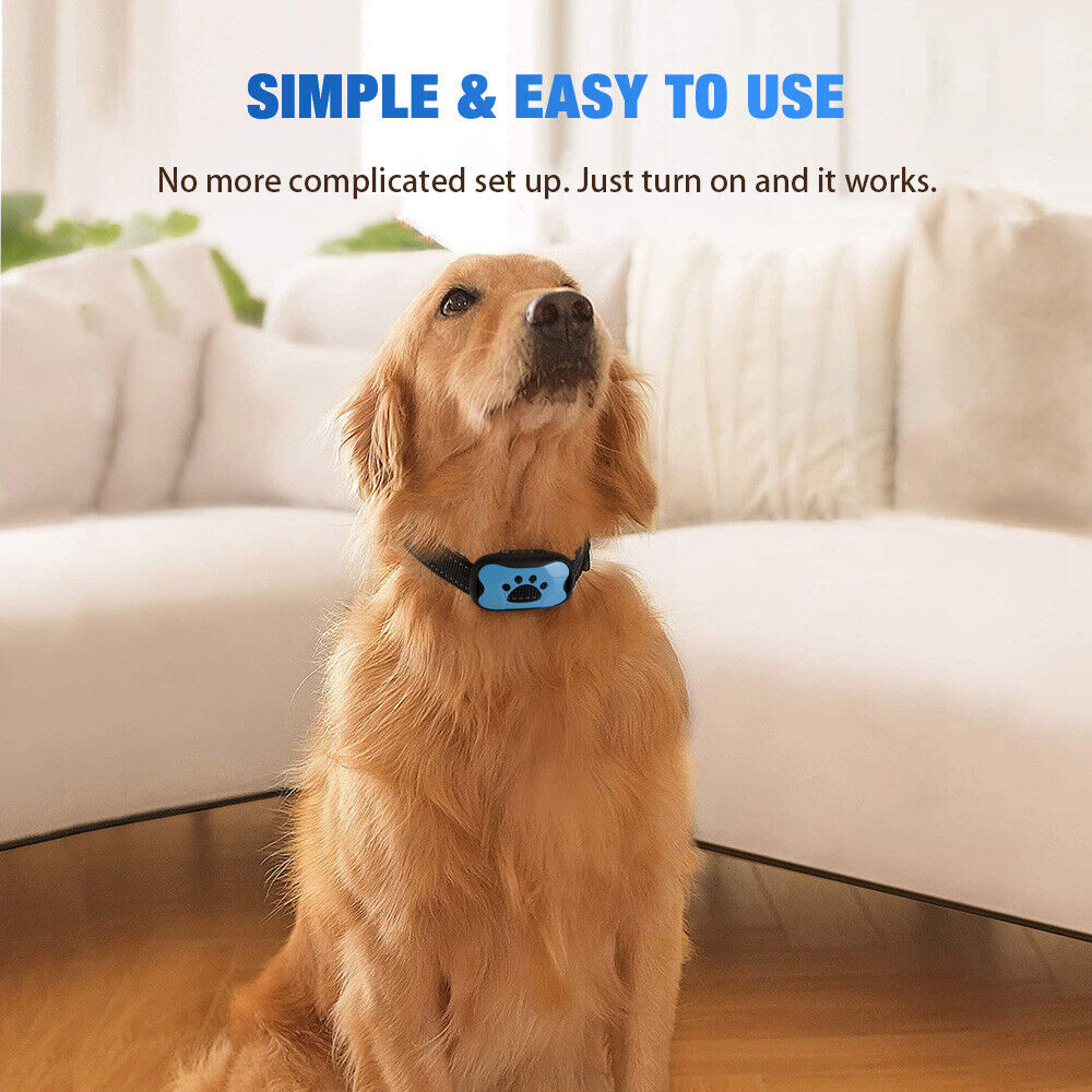 Waterproof Auto Anti Bark Dog Collar Stop Barking No-Shock Trainer Rechargeable
