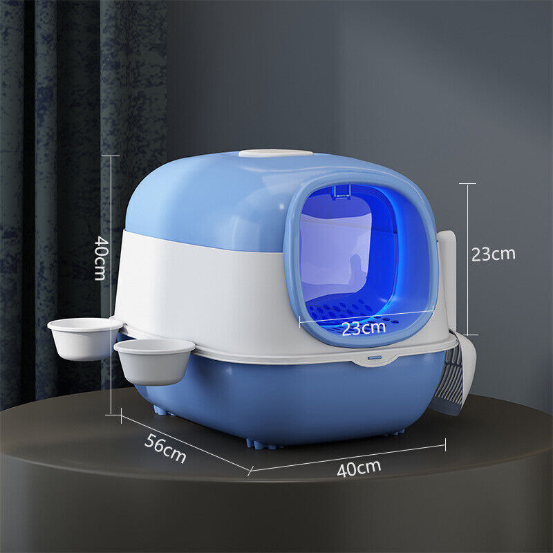 UVC Sterilization Fully Enclosed Cat Litter Box Pet Toilet Odour Control Basin