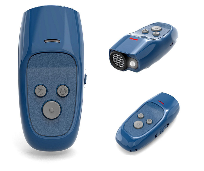 Pet Ultrasonic Anti-barking Dog Repeller Dog Handheld Trainer LED Black Blue