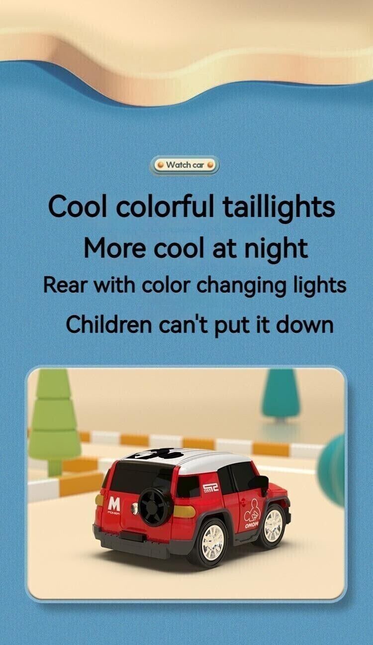 Watch RC Electric Toy Mini Remote Control Car Accompany Children Kids Gifts