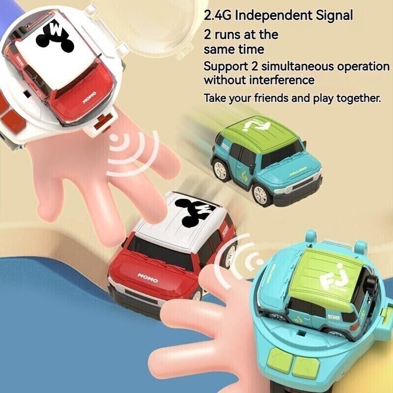 Watch RC Electric Toy Mini Remote Control Car Accompany Children Kids Gifts