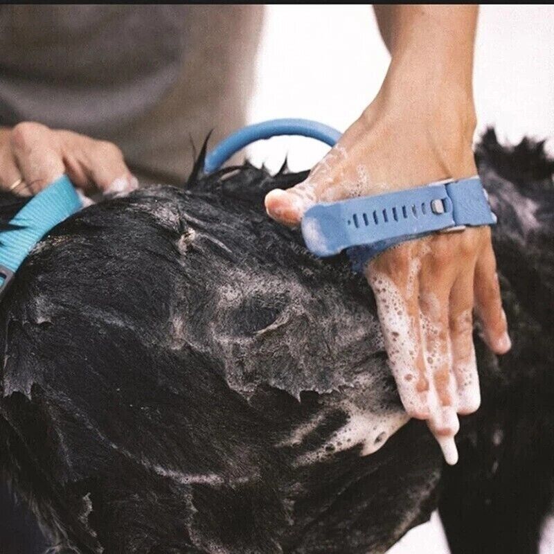 Adjustable Pet Bathing Tool Silicone Bath Brush Spraying Water Massage Hair
