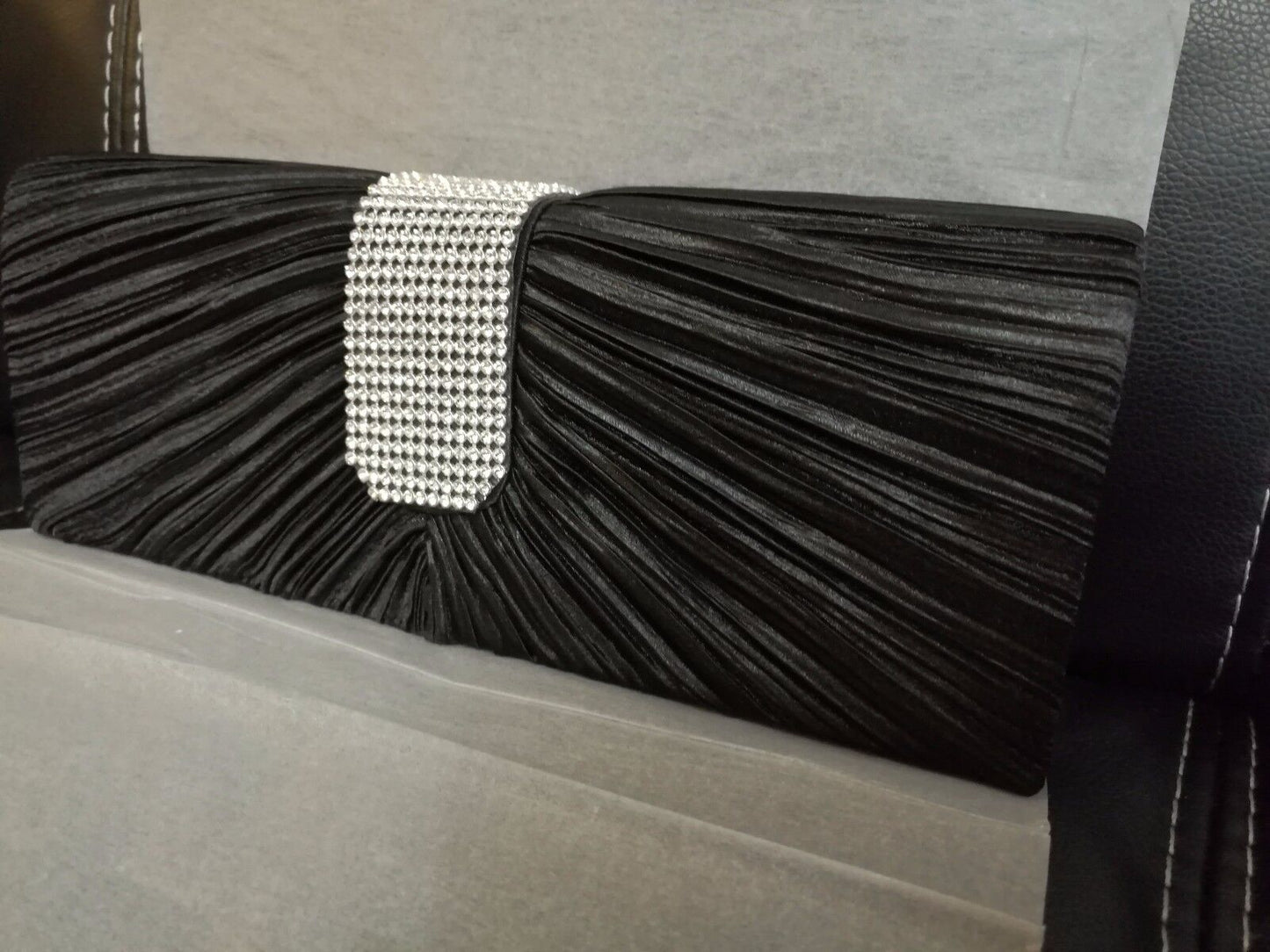 BRAND NEW Shining Satin Ladies Evening Clutch Bag Wedding Bridal Chain Handbag
