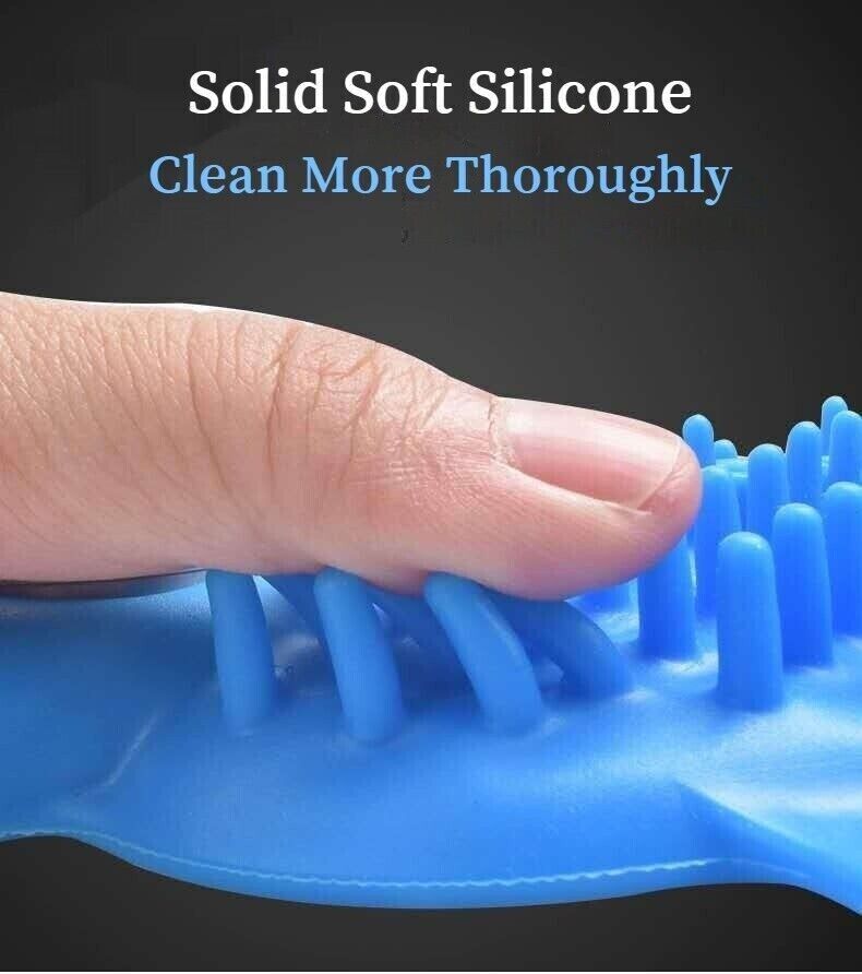 Adjustable Pet Bathing Tool Silicone Bath Brush Spraying Water Massage Hair