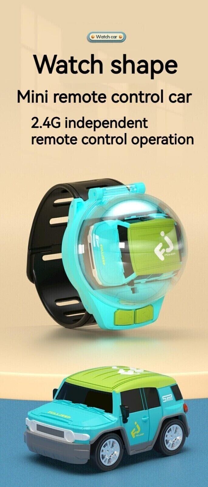 Watch RC Electric Toy Mini Remote Control Car Accompany Children Kids Gifts