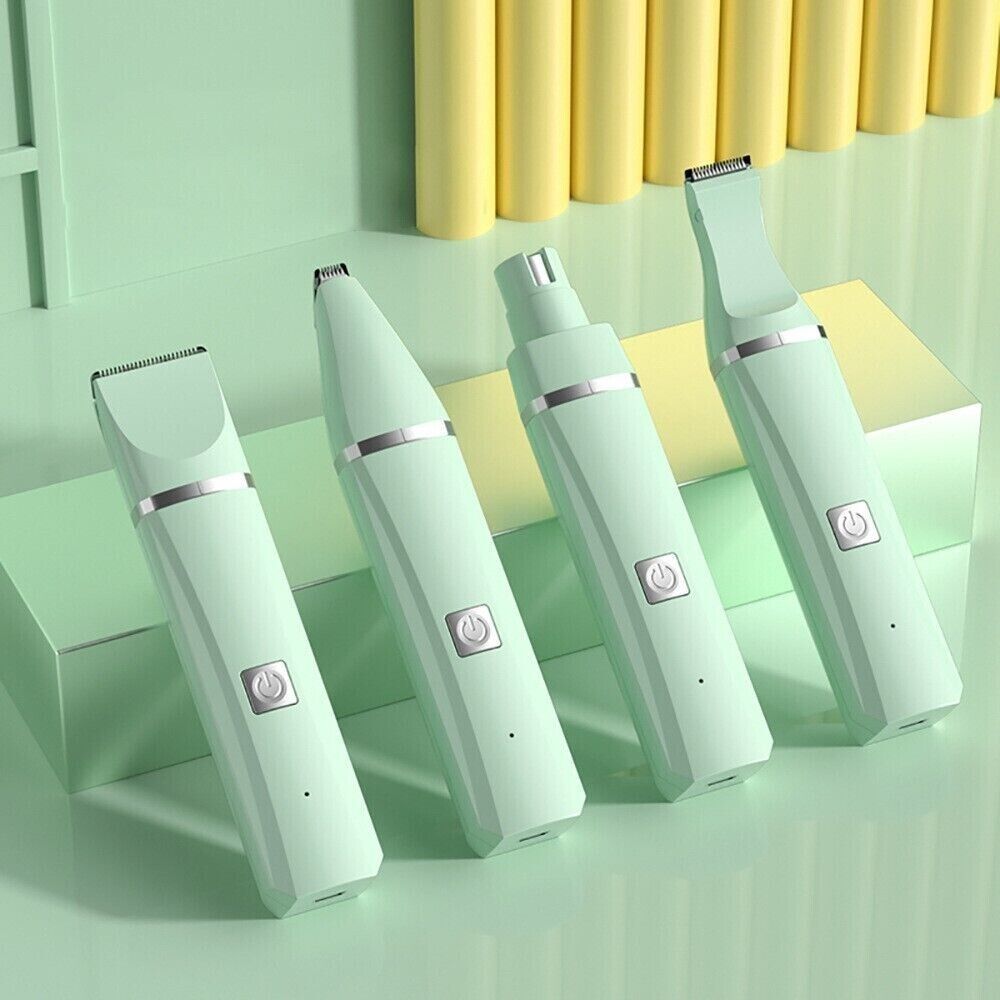 4 In 1 Pet Hair Trimmer Electric Charging Shaver Cat Dog Clippers Grooming Kit