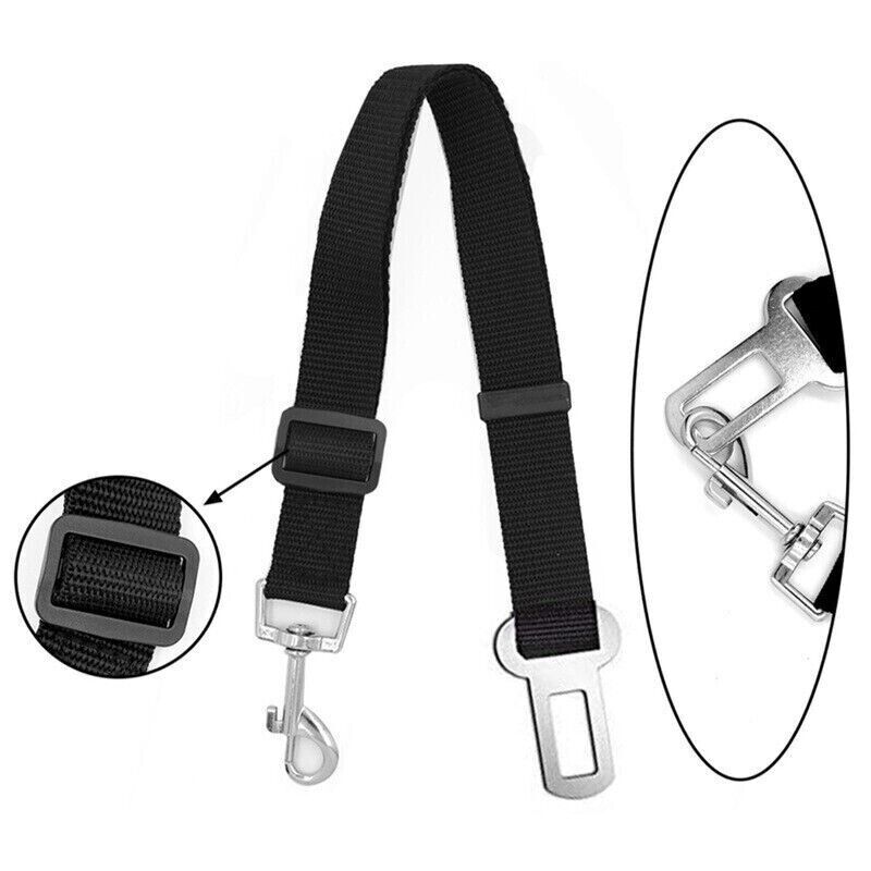 Pet Adjustable Dog Safety Seat Belt Harness Nylon Car Vehicle Clip Travel Leash