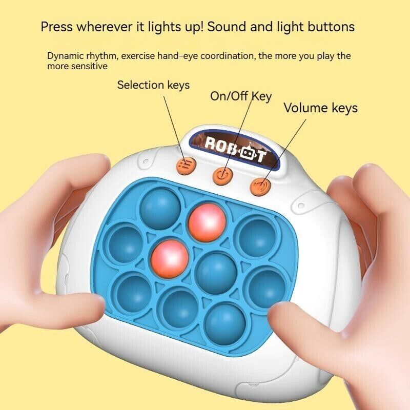 Children Decompression Finger Speed Push Educational Toys Gift Sound Light Game