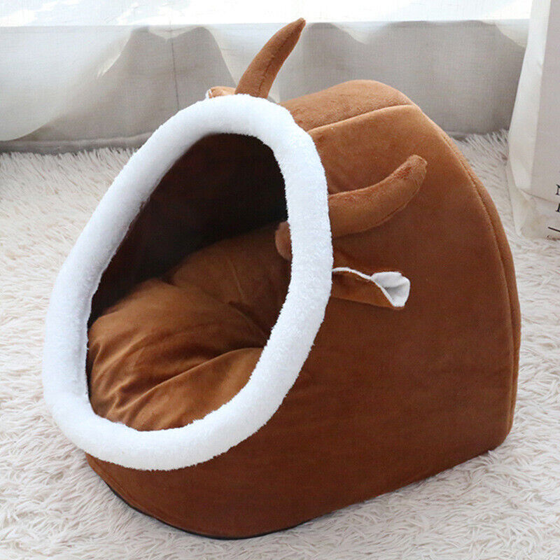 Universal Pet Bed Windproof Warm Cushion Cartoon Shape Cat Dog House 3 Sizes