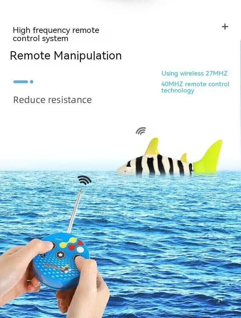 Mini Remote Control Boat Shark Dive Fish Sightsee Submarine Children Toy Gift