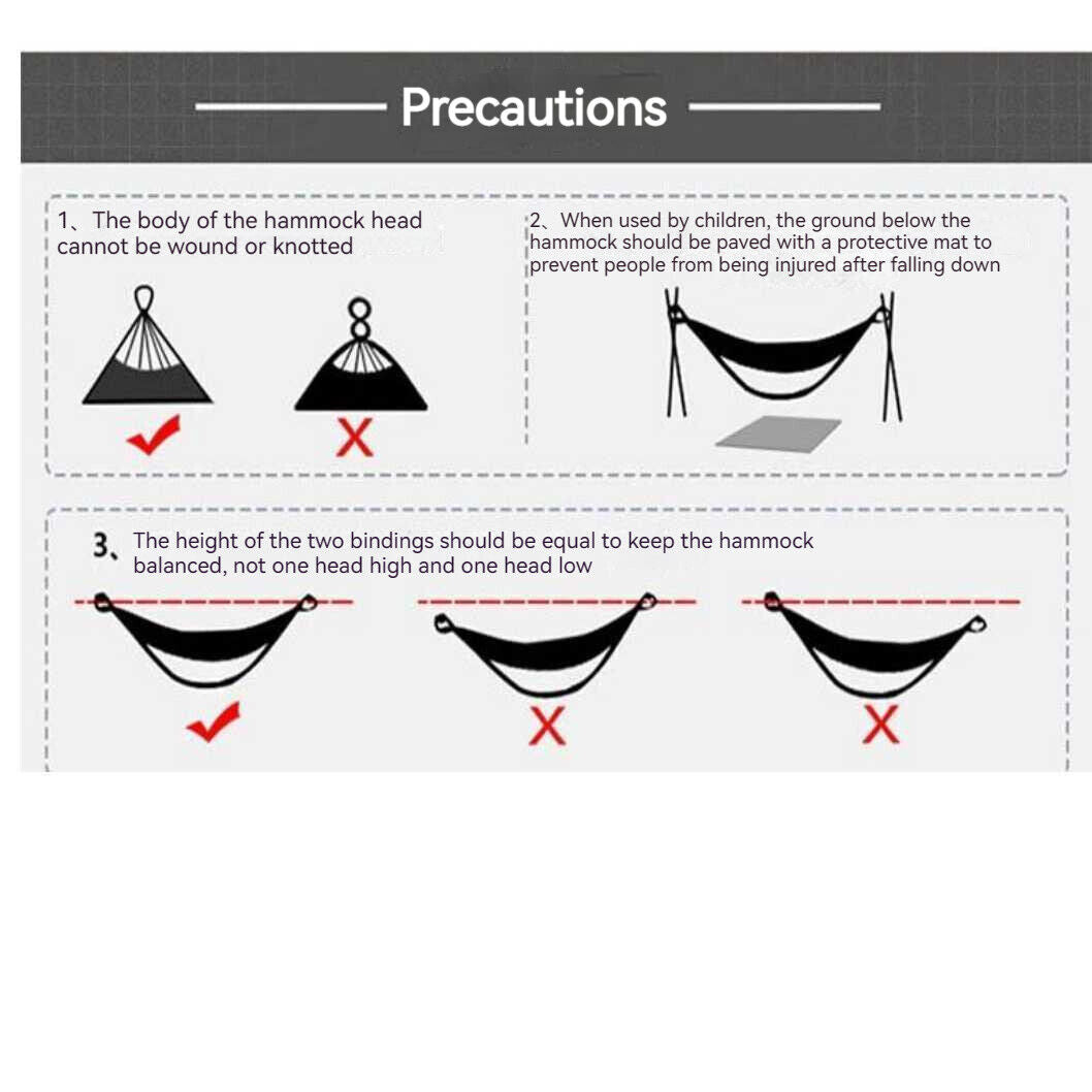 Outdoor Single Hammock Camping Thickened Army Green Mesh Nylon Rope Tie Portable