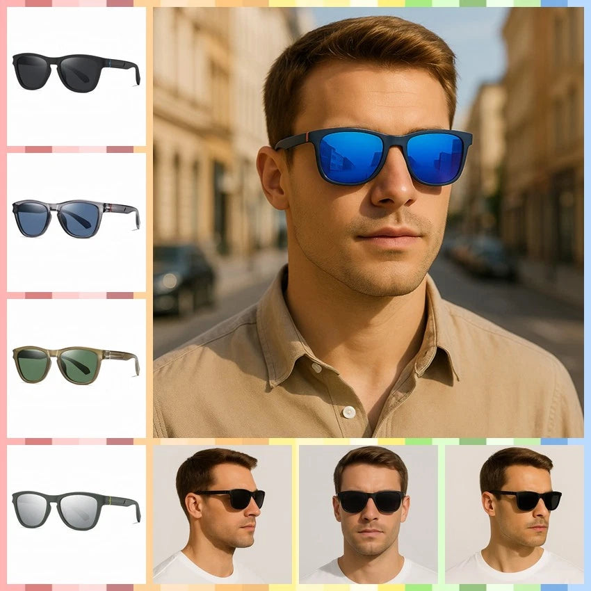 Men Stylish Polarized Sunglasses UV400 Anti-Glare Sports Driving Fishing Eyewear # TR7555