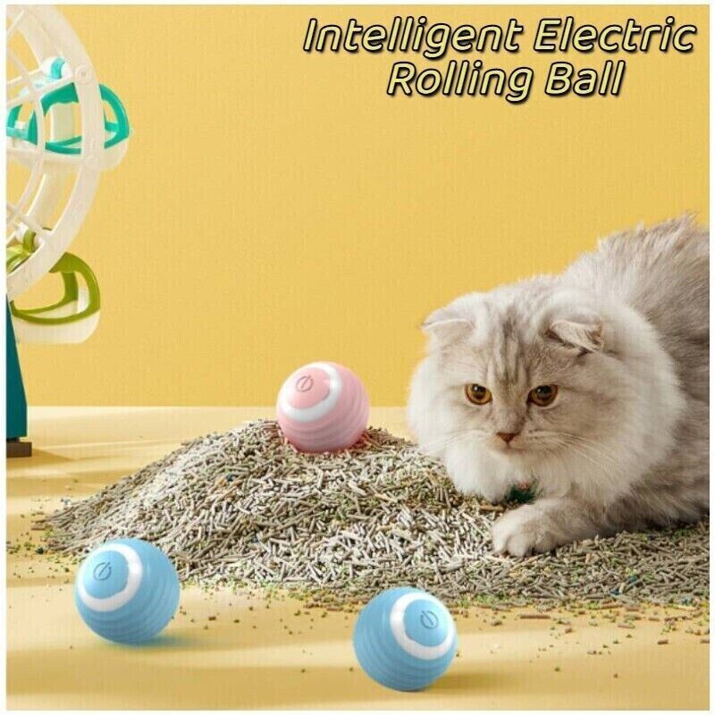 Cat Dog Toy Automatic Rolling Ball Electric Pet Teasing Smart Toys Balls