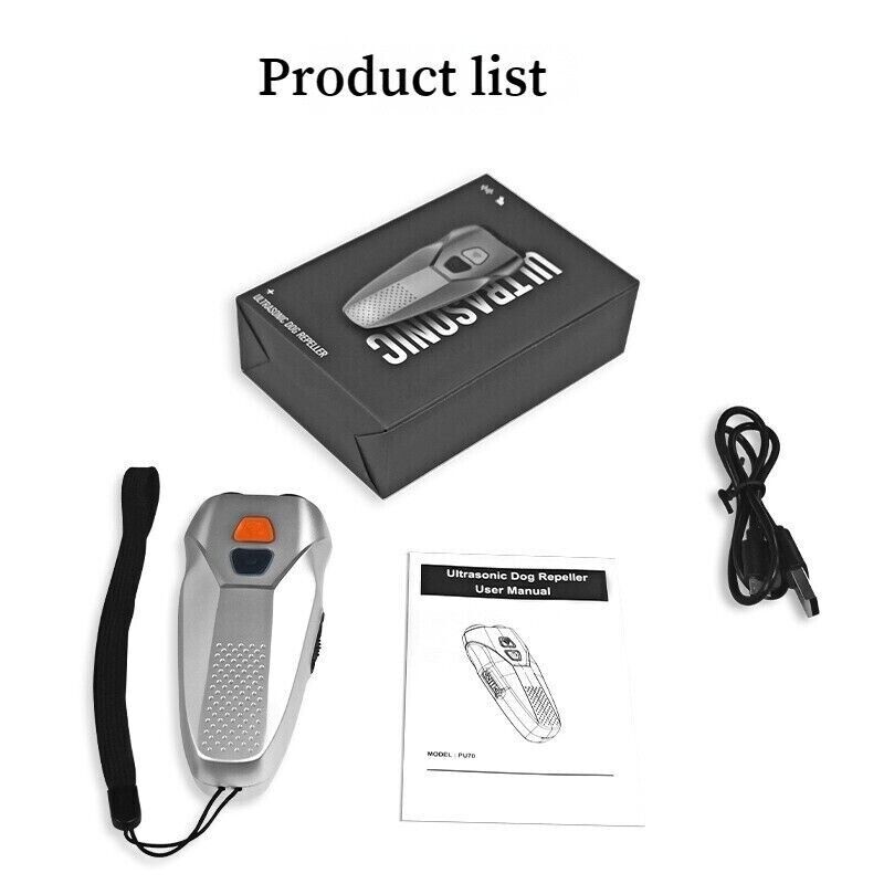 Dual Probe Ultrasonic Dog Repeller Anti-barking Device High Power Expeller