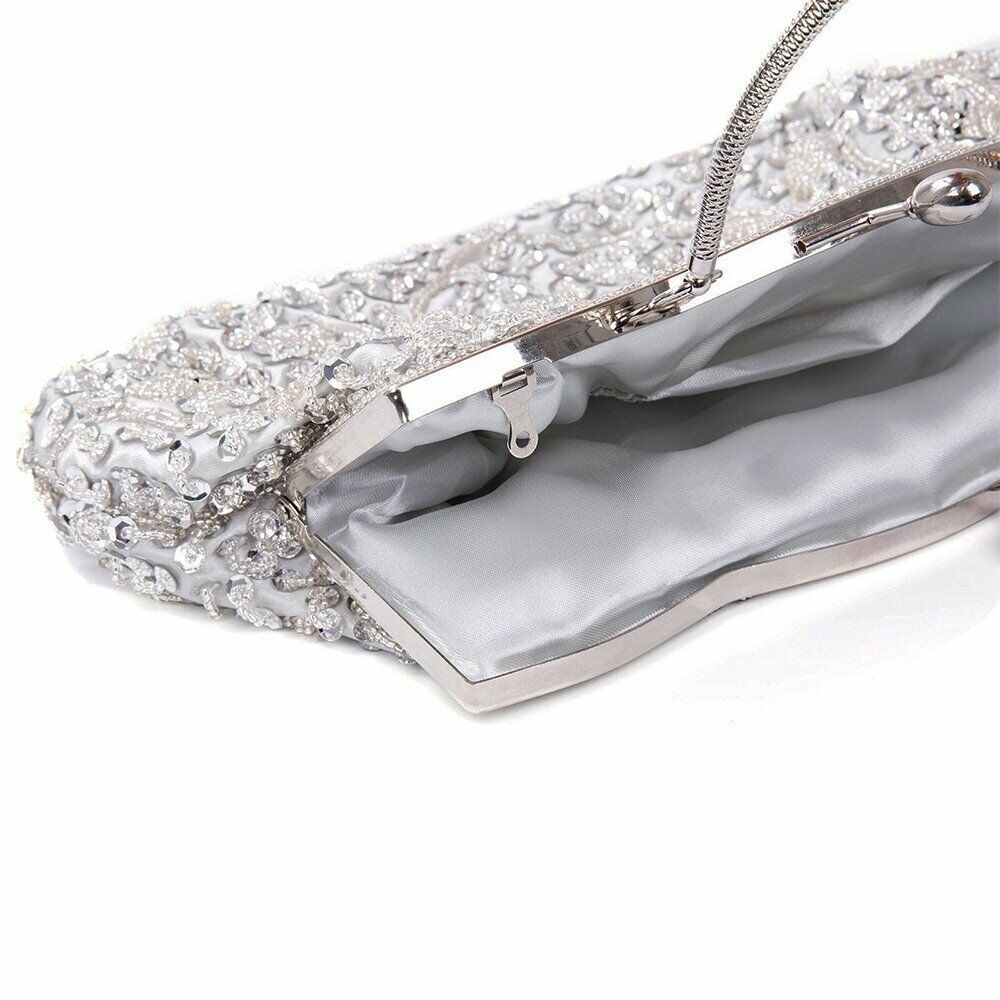 Women Fashion Glitter Party Bridal Bag Wedding Handbag Prom Evening Clutch