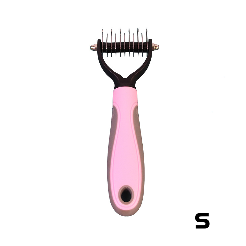 Pet Double-Sid Grooming Comb Brush Undercoat Rake Dematting Trimmer Dog Cat Tool