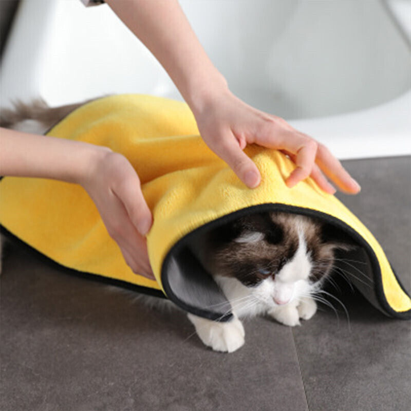 Coral Fleece Pet Towel Dog Cat Quick Dry Bath Soft Absorbent Pet Bathing Towel