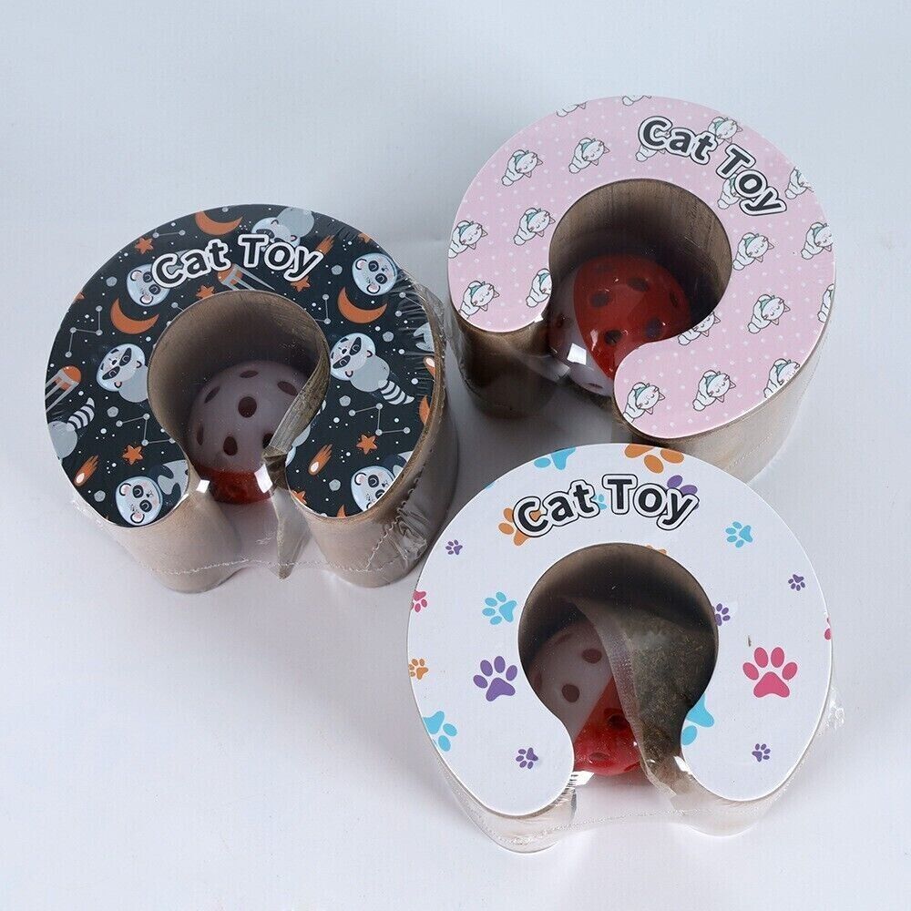 Honeycomb Paper Accordion Turntable Scratch Board Cat Toy Pet Vocal Bell Ball