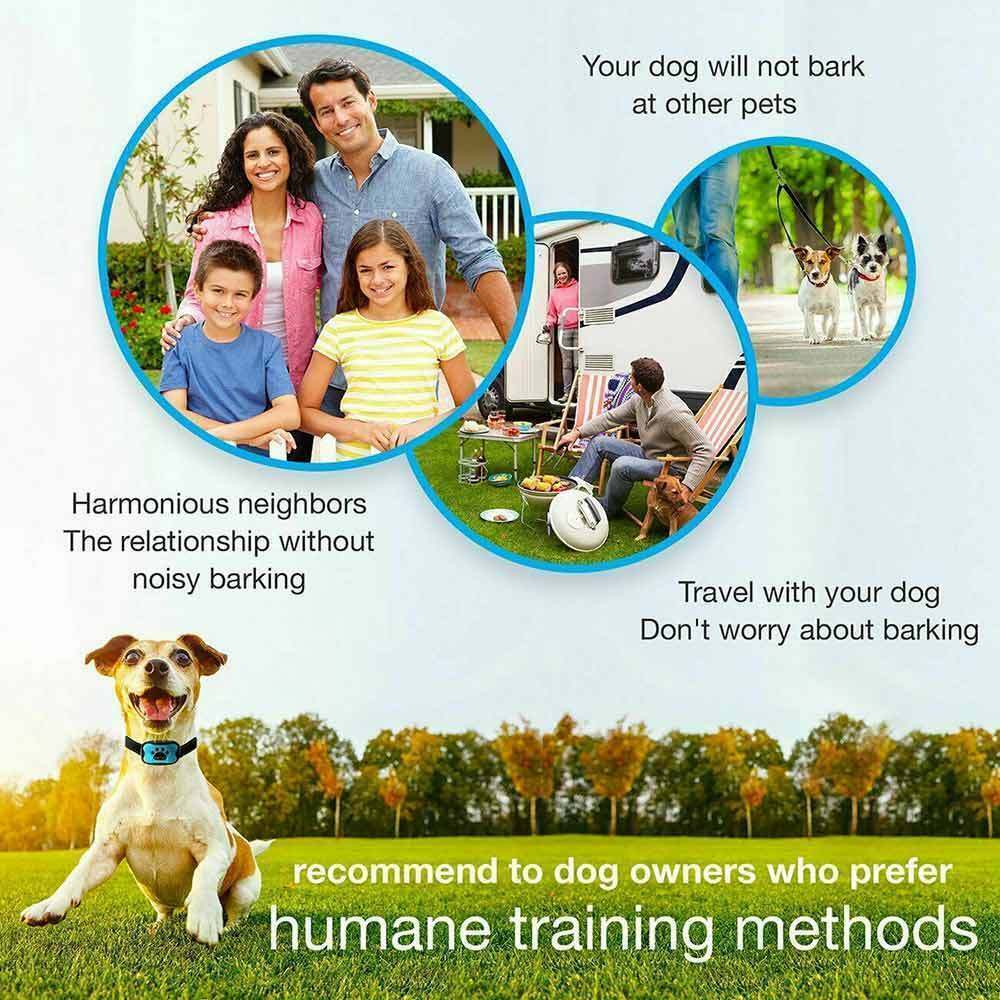 Waterproof Auto Anti Bark Dog Collar Stop Barking No-Shock Trainer Rechargeable