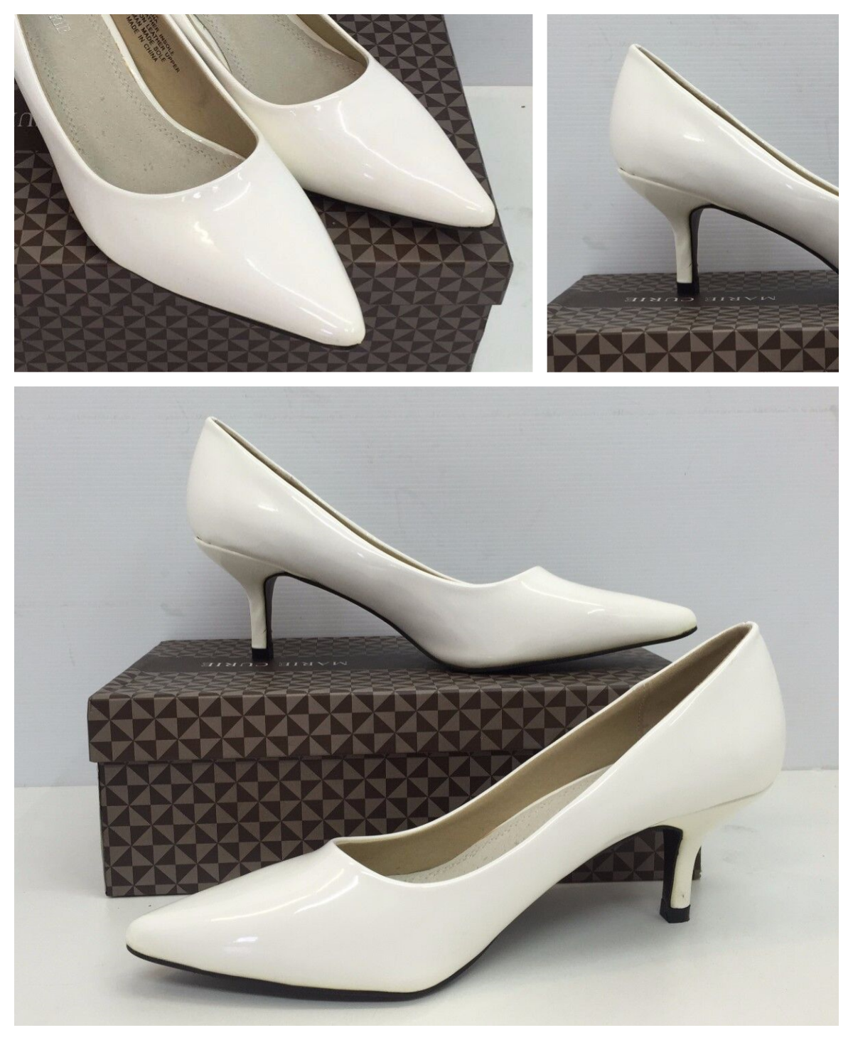 Fashion Classic Mid Heel Pumps Toe Court Work Office Women Ladys Shoes Patent
