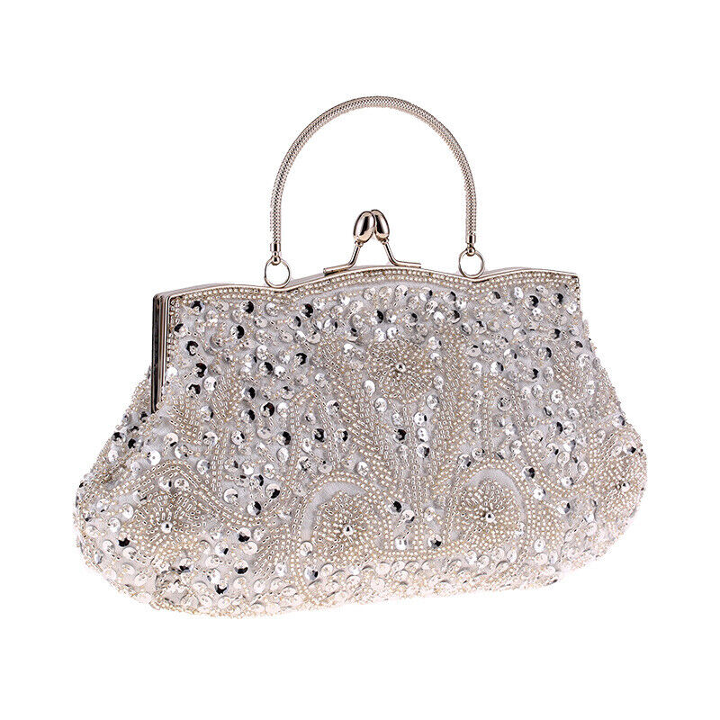 Women Fashion Glitter Party Bridal Bag Wedding Handbag Prom Evening Clutch