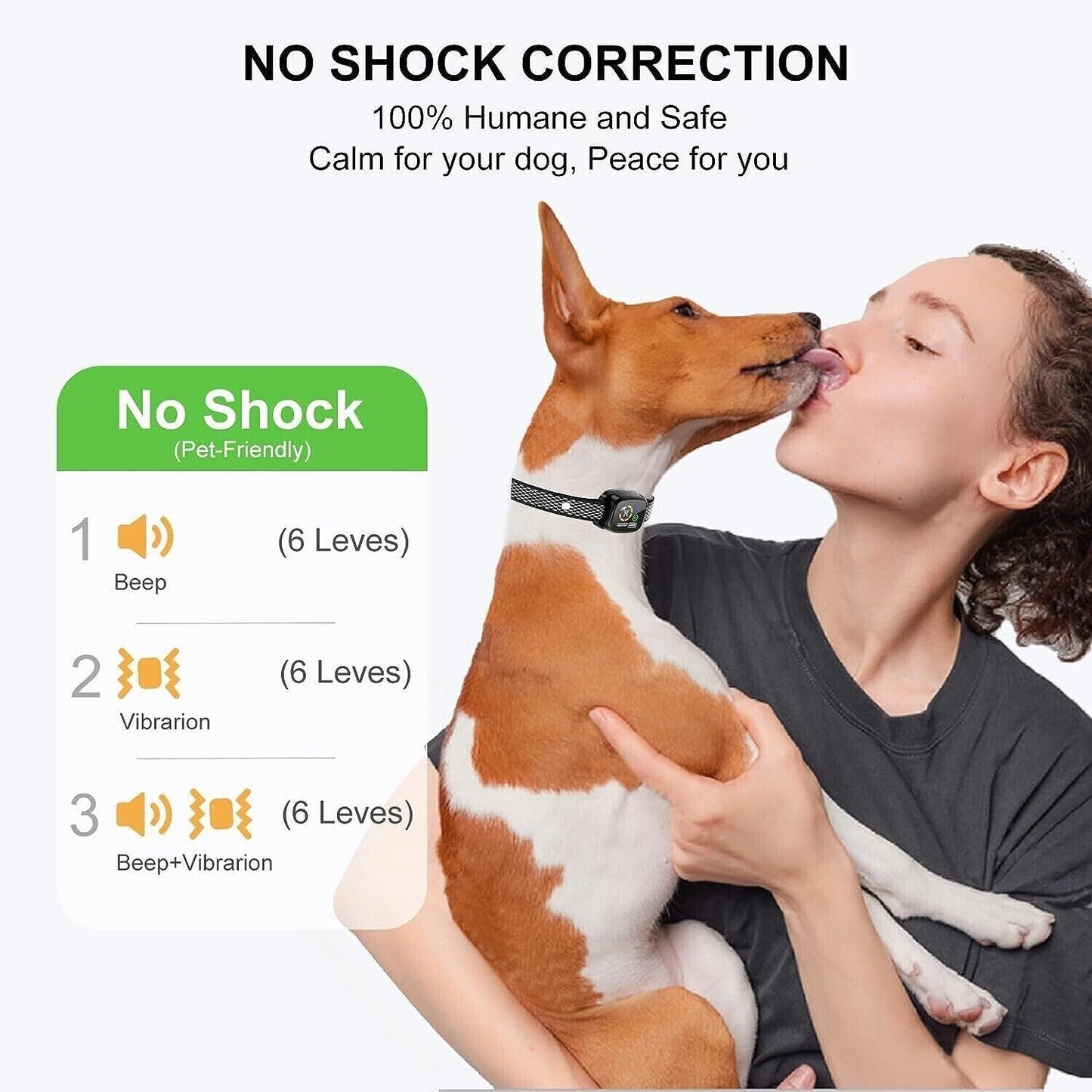 Intelligent Color Screen Dog Training Anti Bark Collar Rechargeable Stop Bark