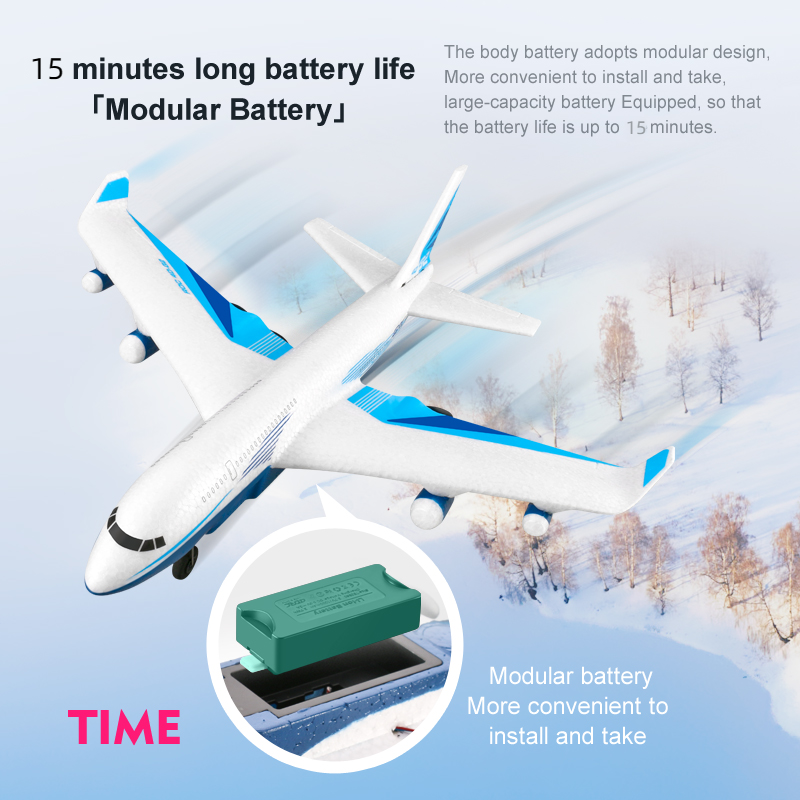 G2 Waterproof 2CH 2.4GHz Aircraft Model Toy RC Plane Remote Control Airplane