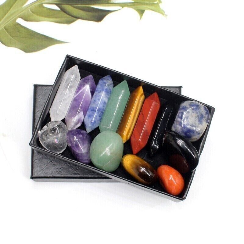 Colorful Fashion Stone Degaussed Hexagonal Prism Crystal Column Set Decoration
