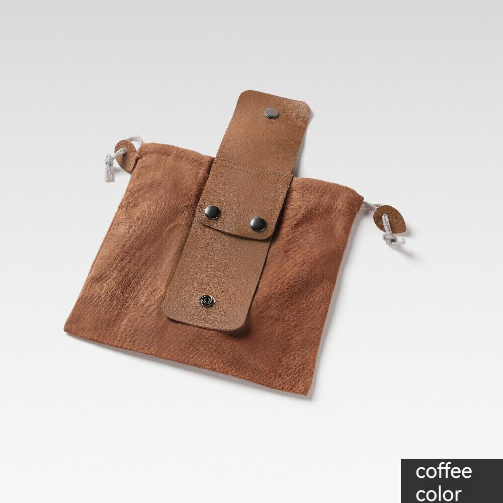 Outdoor Canvas Foraging Bag Fruit Pick Waist Tool Belt Pouch Drawstring Fold Bag