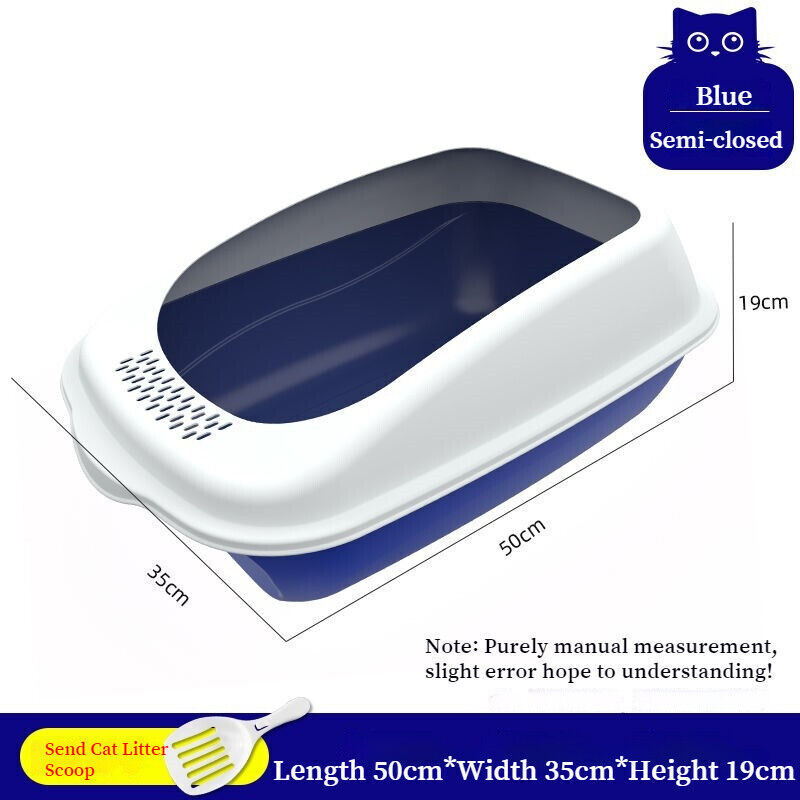 Fully Enclosed Semi Closed Spatter-proof Large Space Cat Litter Box Pet Toilet