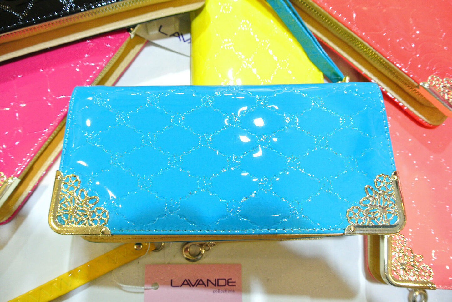 NEW Women Fashion Patent Wallet Zip Around Case Purse Wallet Lady clutch GIFT