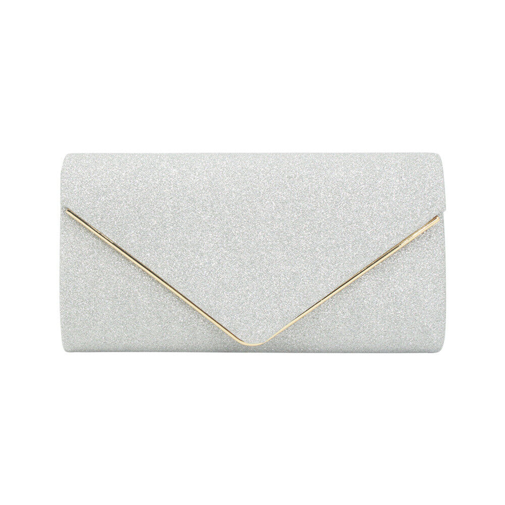 Ladies Fashion Shining Evening Clutch Bag Wedding Bridal Chain Handbag Wallet